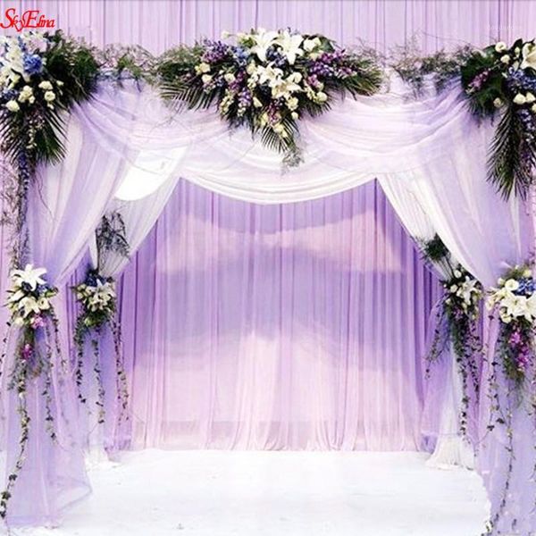 

10mx72cm tulle sheer crystal organza fabric for party wedding decoration event pcall backdrop props stage decor 7z-sh015-21