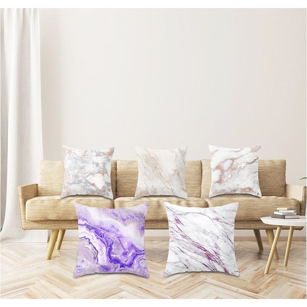 

vintage pillow case white geometric marble texture polyester sofa decorative cushion cover pillowcase home decor 45x45cm f bbyvxe
