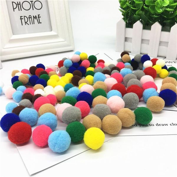 

decorative flowers & wreaths 200pc/bag 15mm 14color pompom diy decoration ball pompon children's manual educational toys accessories ba