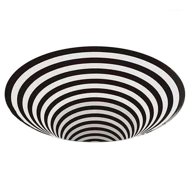 

2020 3d washable printed round vortex illusion pattern anti-slip carpet door mat household 30/50/100ml tb sale1