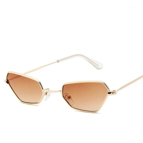 

fashion sunglasses women brand designer small frame polygon clear lens sunglasses men vintage sun glasses hexagon metal frame1, White;black