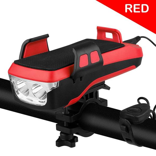 

2020 new 4in1 with usb charger multifunction bike front light flashlight bike phone holder power bank bicycle phone stand holder wmtrqh