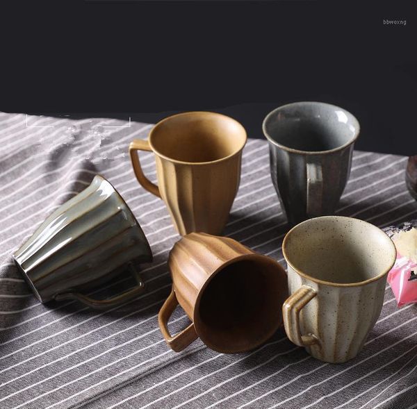 

"old time ver1" ceramic mug black pottery milk coffee cups vintage retro classic home drinkware gift1