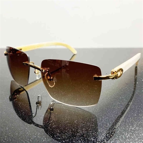 

73% off factory sale oversized big square wood es men rimless sun glasses buffalo horn retro sunglass gafas de sol, White;black