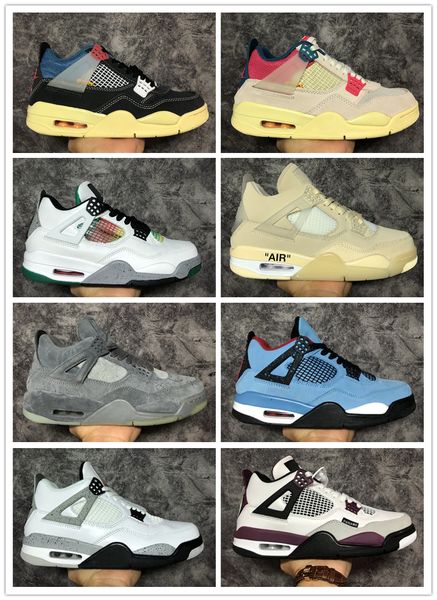 

ale fashion cream sail bred union off nior jumpman 4 mens basketball shoes cactus jack white cement 4s men guava lce sports sneakers