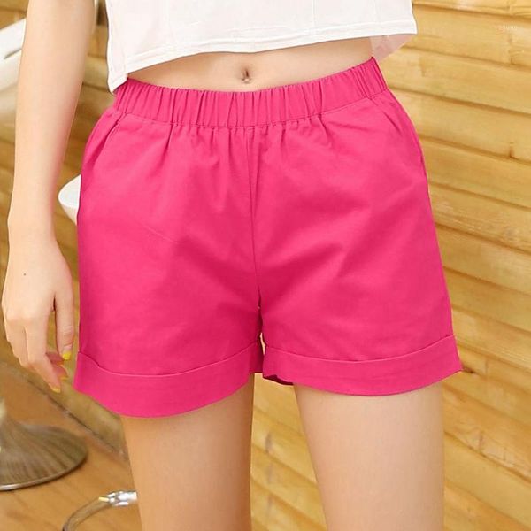 

wholesale- new 2017 summer candy color women shorts casual style ladies shorts plus size cotton female shorts femininos1, White;black