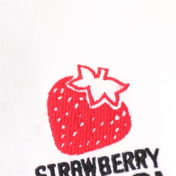 

2022 chaopai early spring style home embroidery men's and women's loose short sleeved t-shirt, White