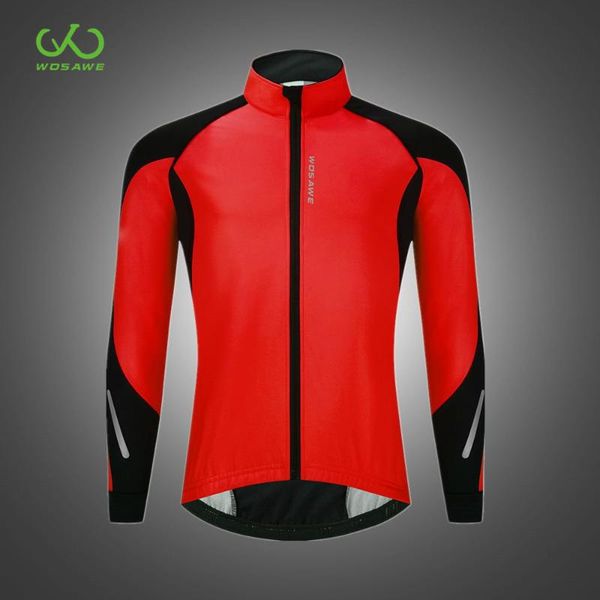

wosawe warm up winter motorcycle jackets windser thermal fleece motorbiker coat men's running sportswear windbreaker
