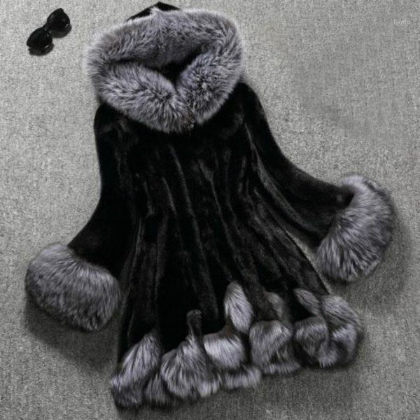 

womens leather jackets and coats winter new style 2019 hooded jacket suede coat imitation fur coat1, Black