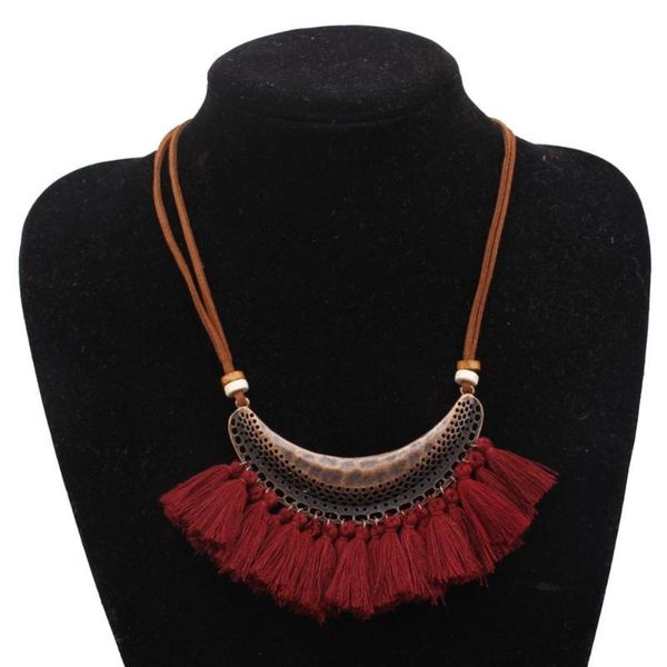 

women fashion bohemian sector long tassel fringe dangle necklace jewelry new1, Silver