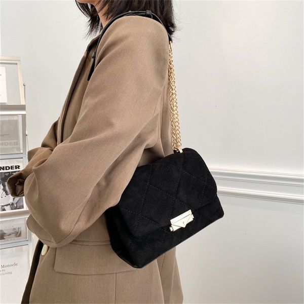 

scrub pu leather chain crossbody bags for women fashion quilited women shoulder bag casual solid small square women's handbags