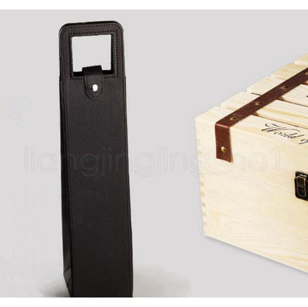

luxury portable pu leather wine bags red wine bottle packaging case gift storage boxes with handle bar sqczml sports2010