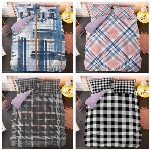 

bedding set home textiles duvet cover pillowcases 2/3pcs geometry bed set drop shipping1