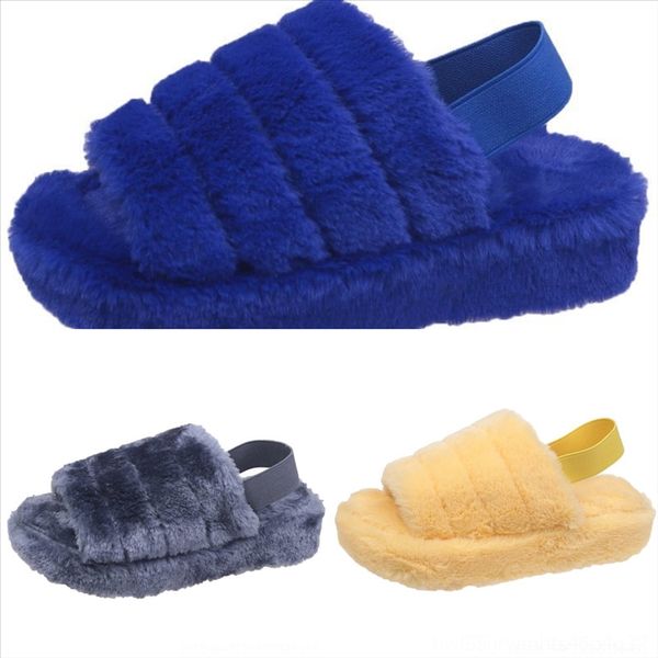 

pxir womens fur slippers winter shoes big size home slipper plush plush women indoor warm fluffy terlik cute new shoe ladies shoeshome, Black