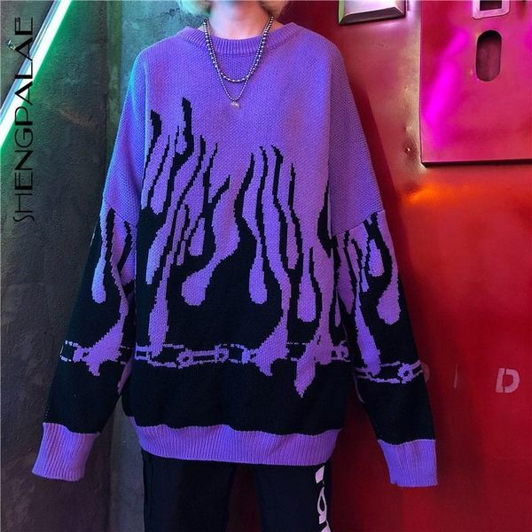 

autumn winter harajuku flame knitting batwing sleeve sweater casual long women tide printed sweater loose pullover pullovers, White;black