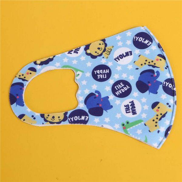 

ice kids face child dust-proof fashion printed children's silk facemask cartoon breathable haze re-washable masks protective mask emco