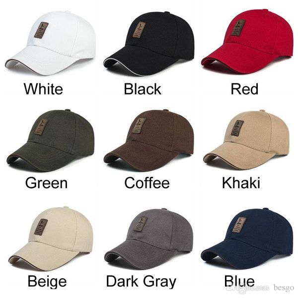 

men women adjustable baseball cap outdoor casual solid colors hats fashion summer cotton breathable sports adjustable hat dh1370 t03