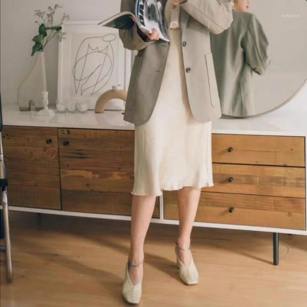 

women skirt new smart elegant texture satin acetate midi skirt1, Black