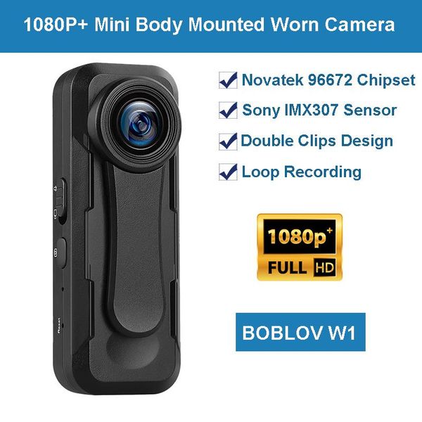 

boblov w1 mini camera hd 1080p cam body worn pen camera loop recording wide angle micro camcorders dvr voice recorder