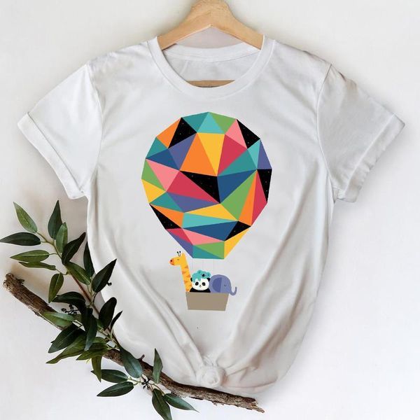 

t-shirts for women 2021 cartoon animal plaid cute printing spring summer lady print graphic tshirt female tee t-shirt, White