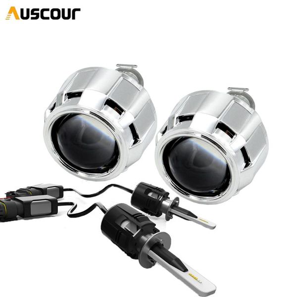 

h1 b6 led bixenon hid car projector lens conversion kit 42w 5200lm csp y11 chips all in one pure white 6000k car lamp bulb diy