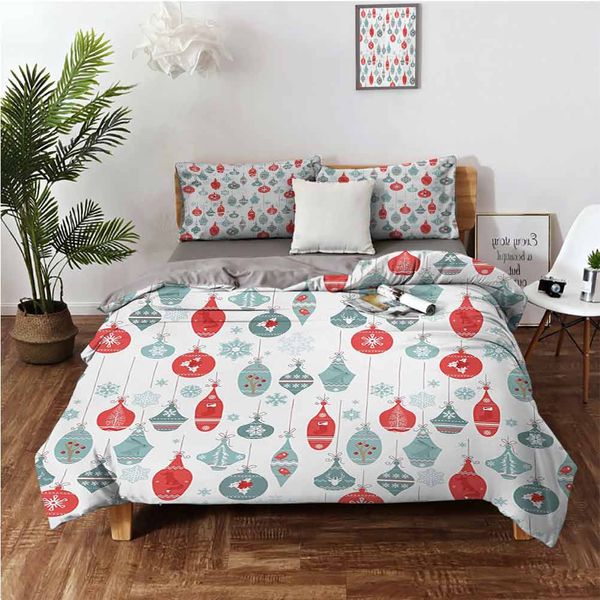 

vintage textured xmas elements joyful gleams christmastide artsy holly patternbedding 3-piece set