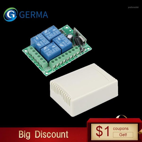 

remote controlers germa 433mhz universal wireless control switch dc 12v 4 ch rf relay receiver module for smart home garage gate 433 mhz1