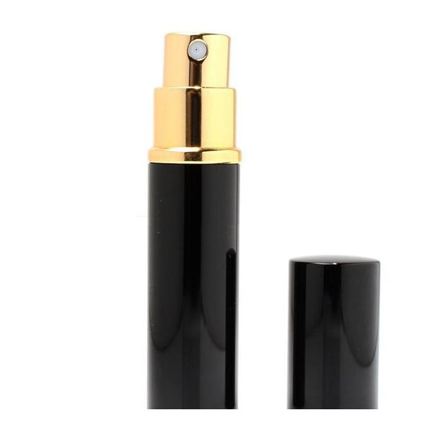 

5ml perfume spray bottles mini portable refillable perfume atomizer black&gold color scent-bottle fashion cosme sqcdrb homes2007