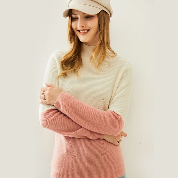 

2021 straights sweaters woman thick warm winter 100% pure knitting pullovers 3 colours long wool jumpers xgcu, White;black
