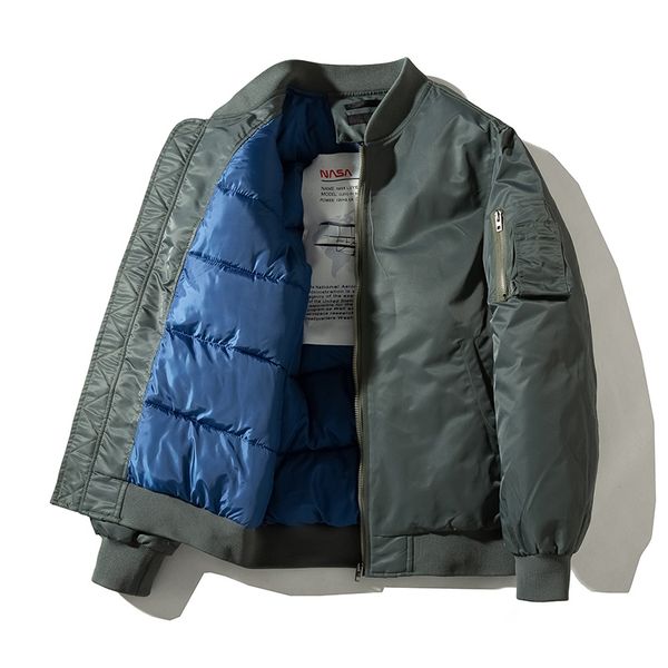 

fall/winter solid color bomber jacket men's simple loose lovers baseball uniform thick cotton jacket mens designer winter coats, Black;brown