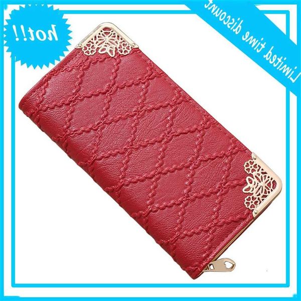 

long women multi-card wallets portfolio subsidies, Red;black