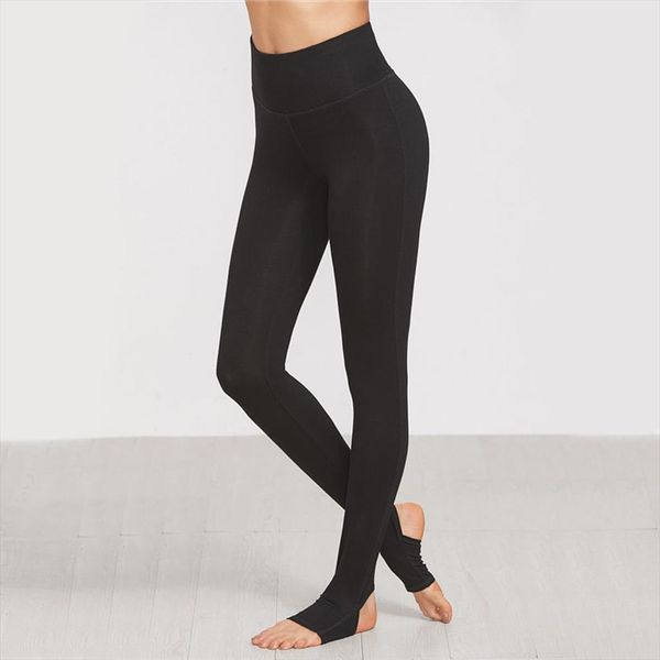 

classical design sport leggings womens plain coloured fast drying fitness running fitness pants pants mujer gym 25 drop shipping, Black