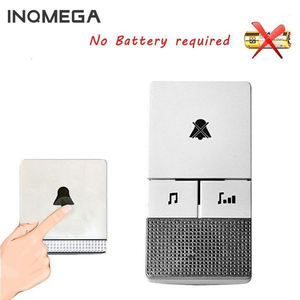 

inqmega self powered waterproof wireless doorbell night light sensor no battery eu plug smart door bell with 1 2 button/receiver1