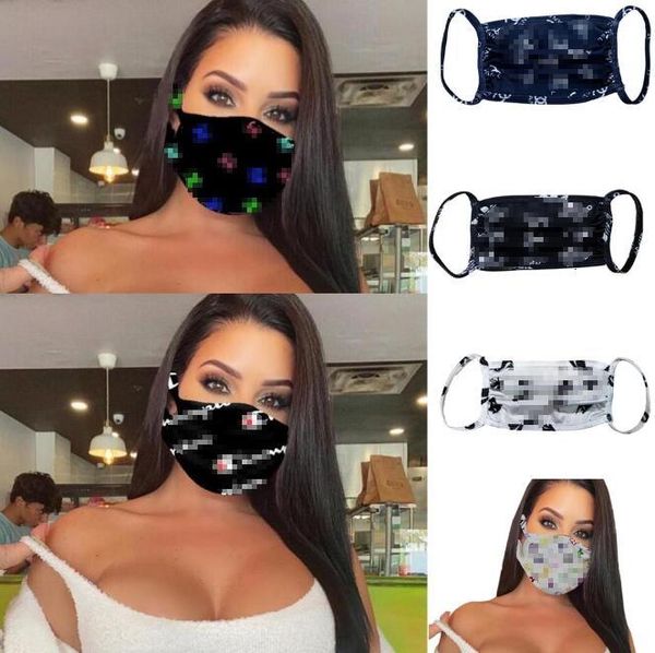 

luxury washable 18colors men brand breathable fashion women designer mask print reusable windproof anti-dust cycling out