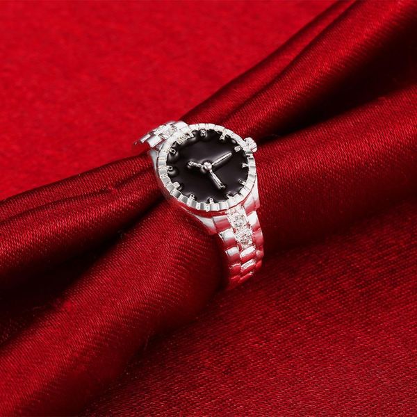 

wholesale size 6 10 beautiful pretty fashion wedding ring party watch style silver color women crystal lady ring jewelry r887 h bbyfvm