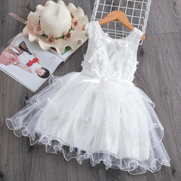 

2-7y toddler baby kid girls princess tutu dress bow flower backless birthday pageant party wedding dresses f sqcaoy