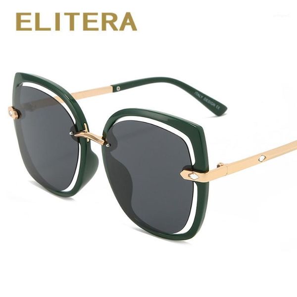

sunglasses elitera brand classic polarized for women girl with stone decoration1, White;black