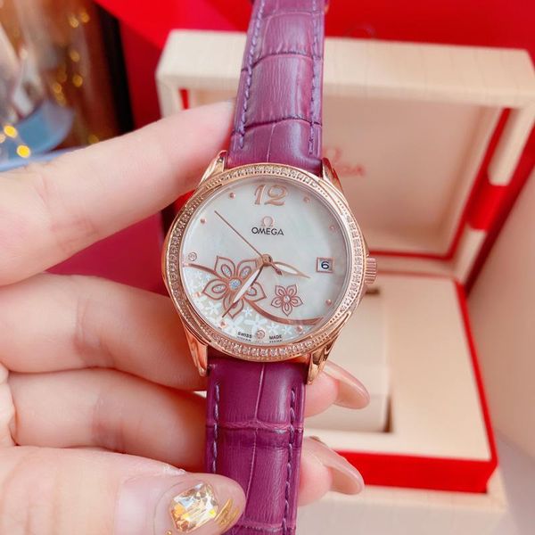 

ladies watch ladies diamond automatic mechanical watch belt fashion waterproof calendar watches luxury casual brand watch ladies gi, Slivery;brown