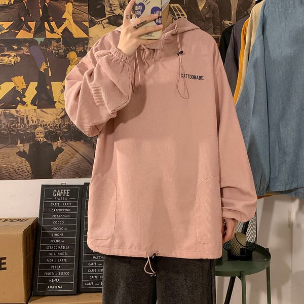 

male spring 2021 and winter sweet new hoodie sweater men's clothes j3qk, Black