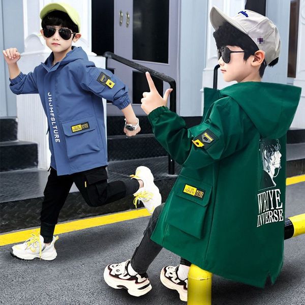 

boys jackets kids fashion fall coats clothing letter print childrens thin children's jacket outerwear clothes kids coat123, Blue;gray