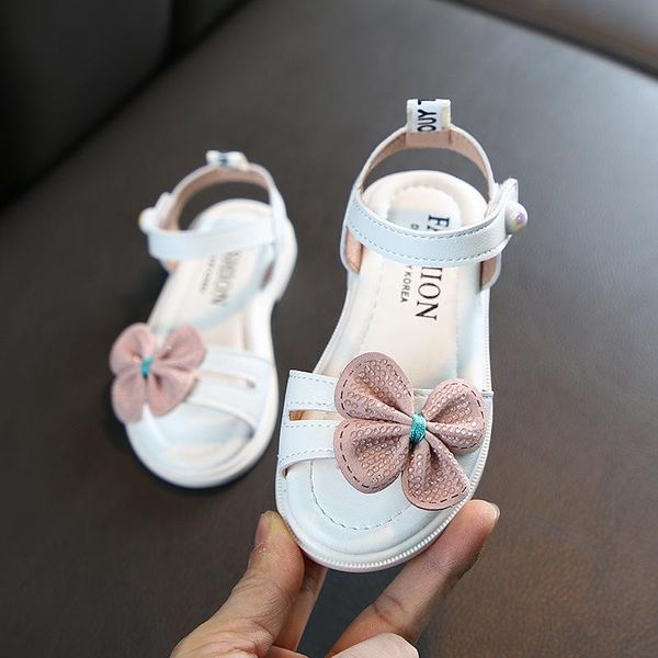 

sandals summer girls children toddler kids beach cute bow girl princess shoes 1-6 years old sneakers, Black;red