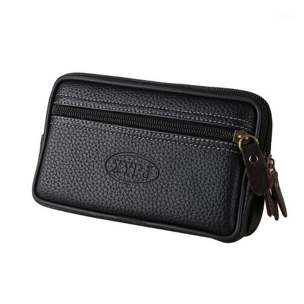 

fashion men vintage faux leather fanny pack waist bag travel hiking phone holder purse1