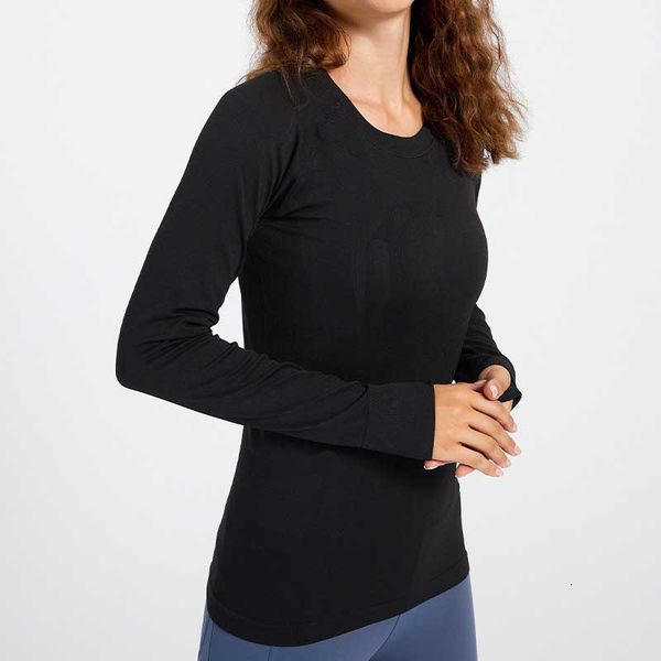 

women clothing tees t-shirt autumn yoga clothes swiftly tech sports womens long-sleeved running fitness high elastic, White