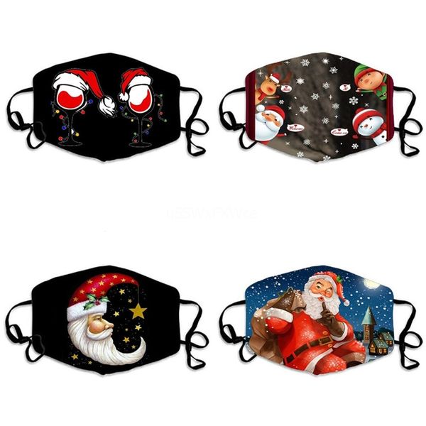 

mask forcreative personality fashion printed half face plastic masks#726, Black