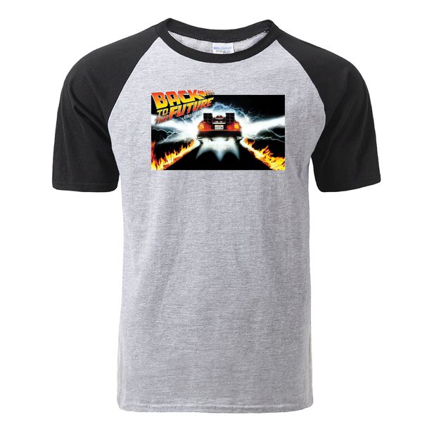 

fashion back to the future print raglan tshirt summer back to the future casual hip hop tees sport hooded sweatshirt hoodie men t shirt
