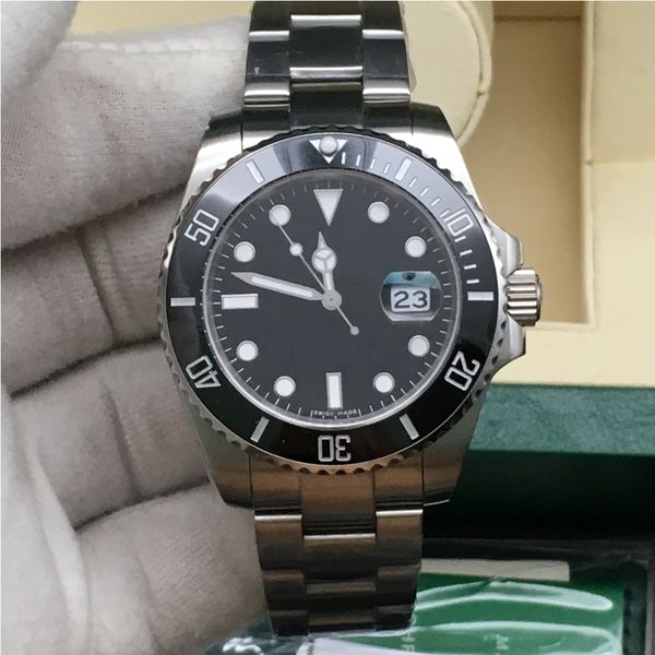 

4 colors watches men sapphire black ceramic bezel stainless steel 40mm 116610lv 116610ln 114060 automatic mechanical wristwatch, Slivery;brown