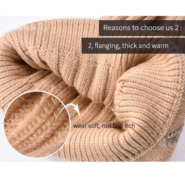 

beanie hat for women winter hat knitted autumn fur hat ladies warm bonnet cap with rhinesto qylnmp