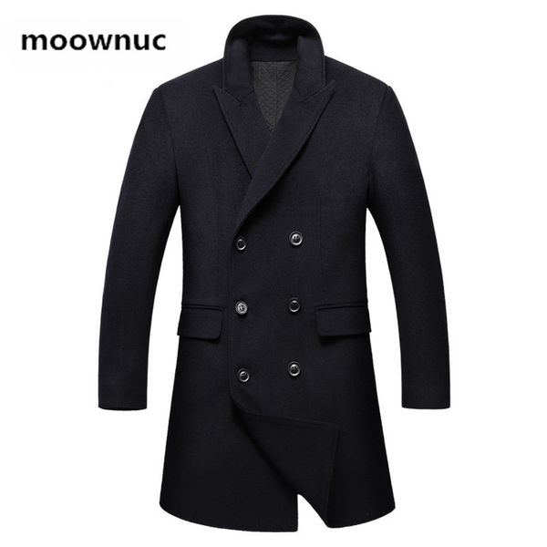

2021 Winter Jacket Fashion Wool Coat Slim Fit to Weight Quality Especially Men SGQX, Black