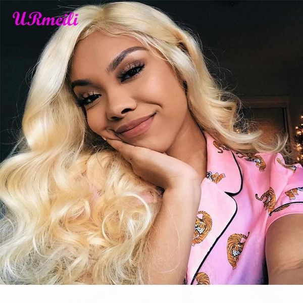 

urmeili hair body wave 613 bundles with frontal brazilian hair weave bundles virgin human hair blonde bundles with closure dhgate vendors, Black;brown