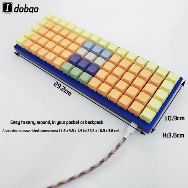 

keyboards id75 swap pcb rgb keyboard kit qmk75keys tpye-c for clavier gamer silver gray black purple blue mechanical keyboard1